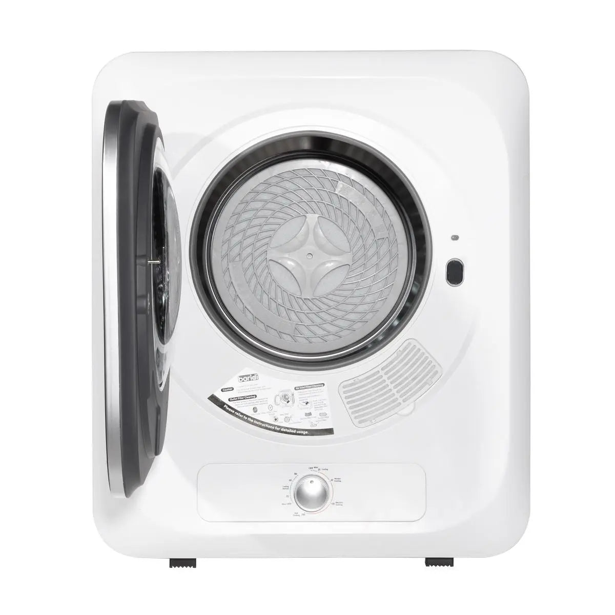 Baridi Small Tumble Dryer, Portable, 2.5kg, Vented, Perfect for Counter Top or Wall Mounted Use with Mechanical Controls, Compact, Mini Spin Dryer - DH192  White Rose Tools