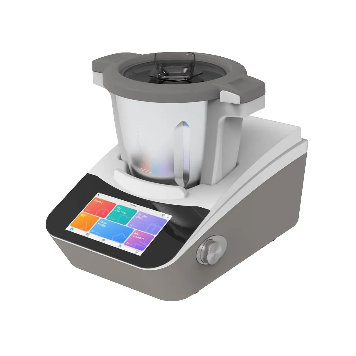 Baridi Smart Kitchen Robot Thermo-Cooker, 18 Preset Functions, 7” TFT Touchscreen White Rose Tools