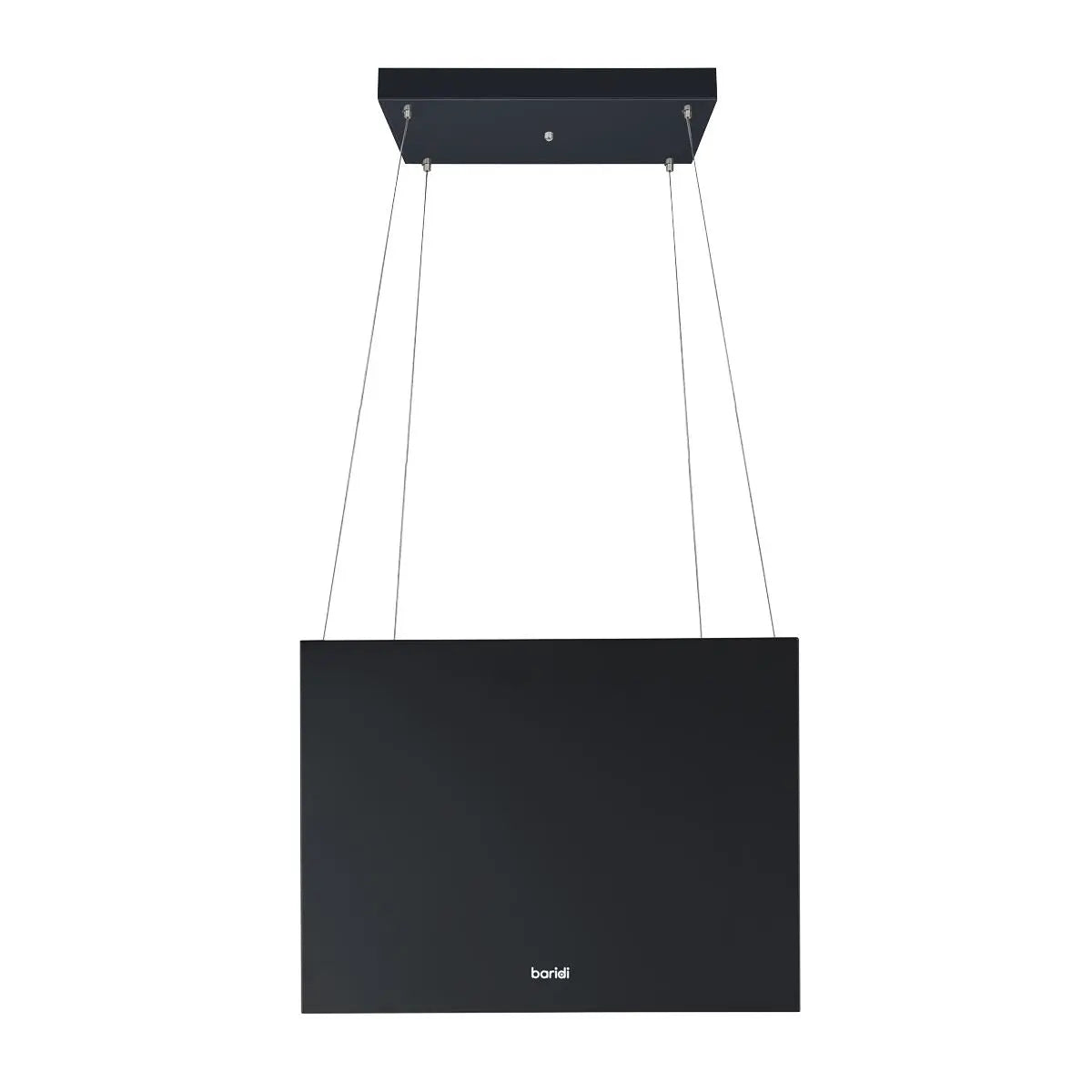 Baridi Square Island Cooker Hood 40cm - Black  White Rose Tools