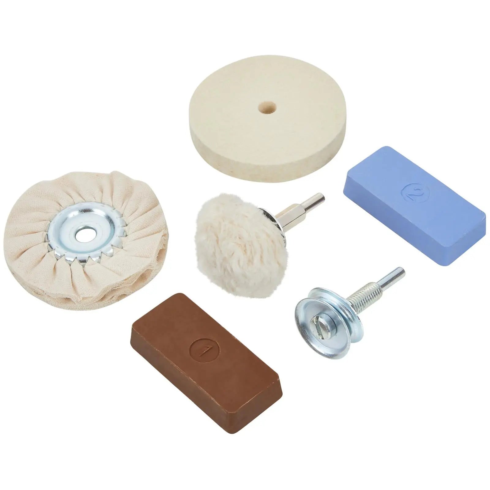 BlueSpot Buffing and Polishing Kit 6 Piece White Rose Tools