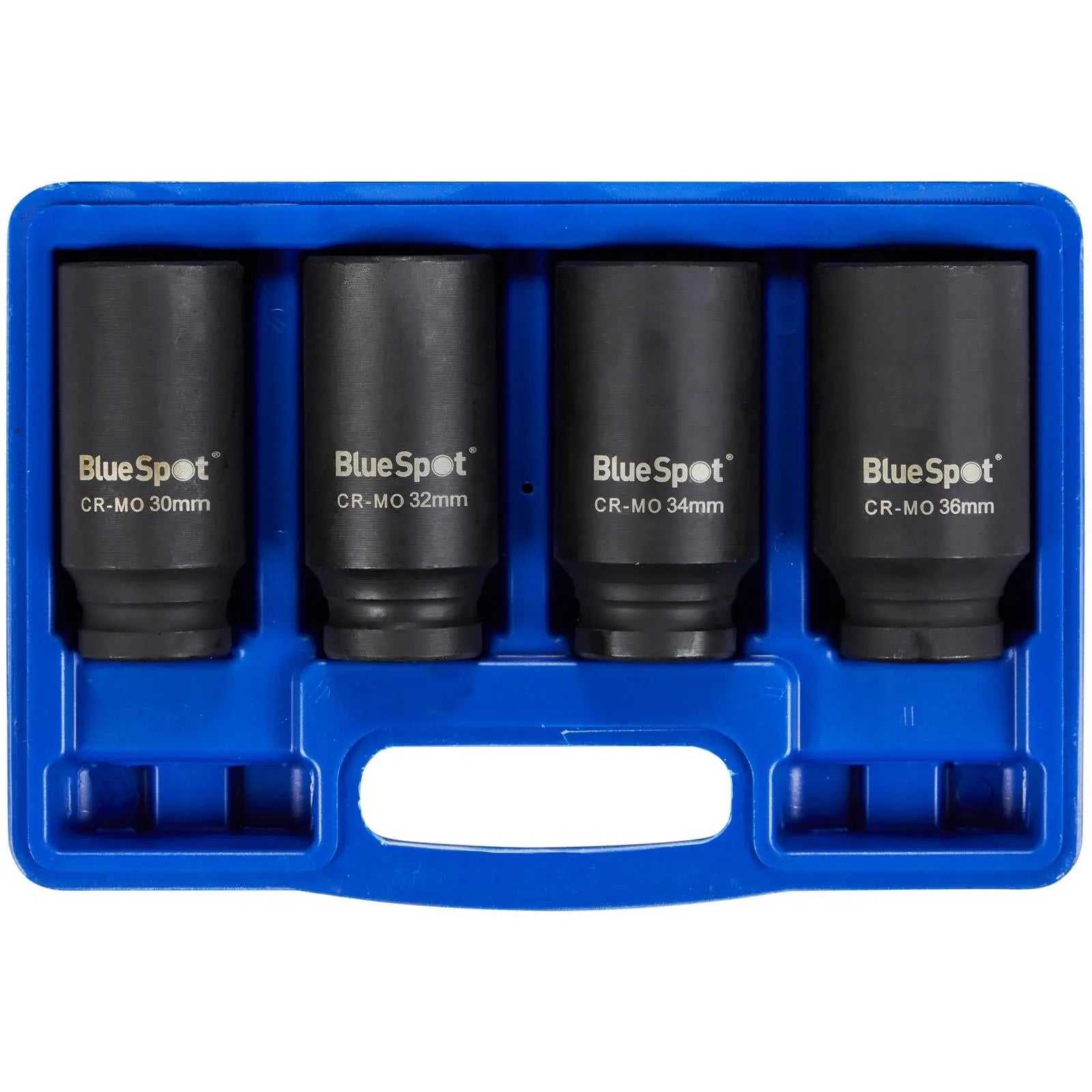 BlueSpot Deep Impact Socket Set 1/2" Drive Chrome Molybdenum 30-36mm 4 Piece White Rose Tools