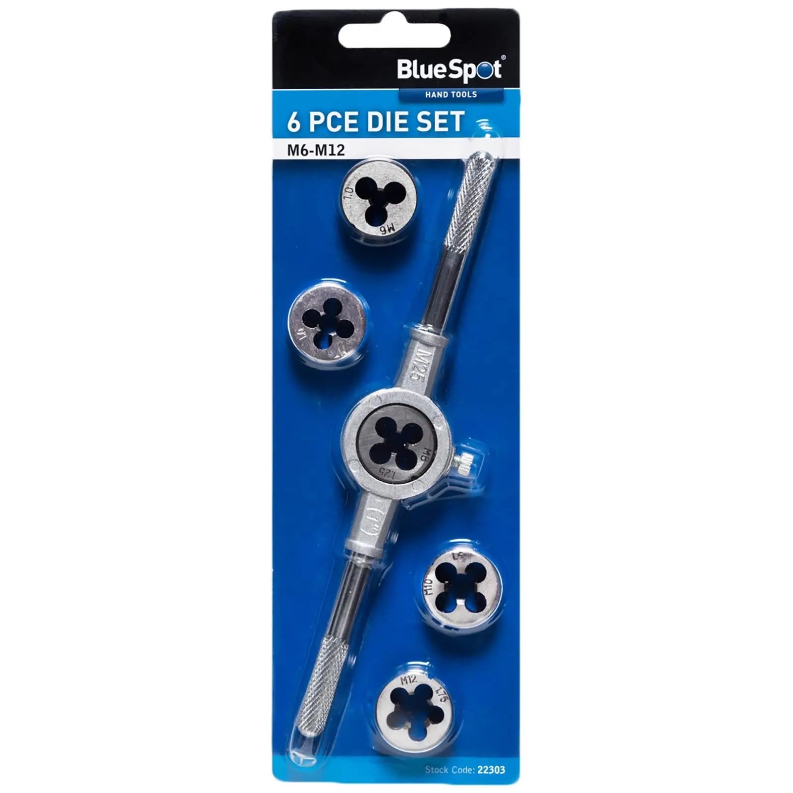 BlueSpot Die Set with Holder 6 Piece M6-M12
