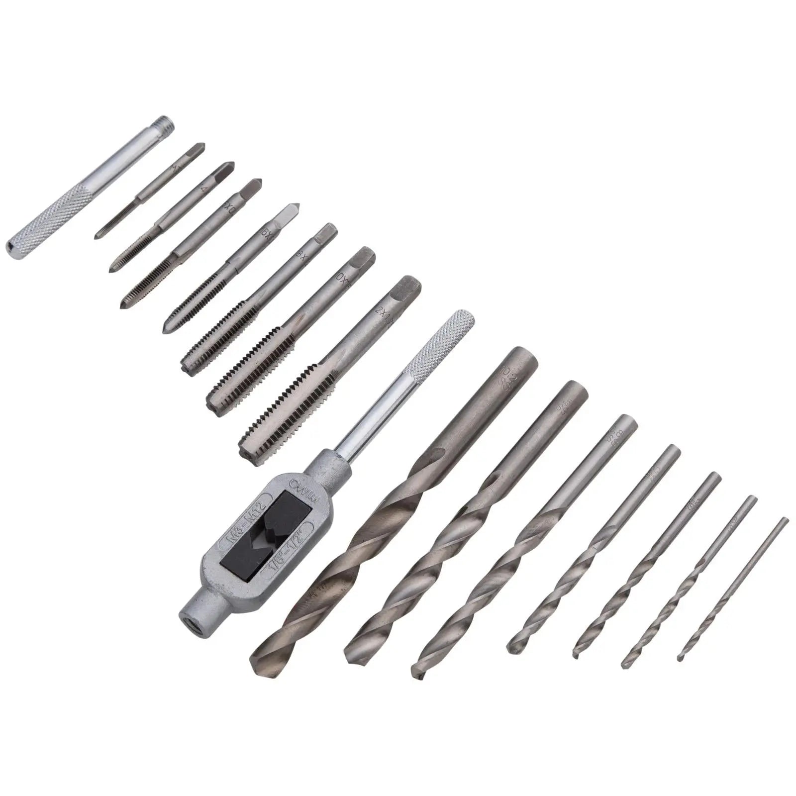 BlueSpot Drill and Tap Set M3-M12 15 Piece White Rose Tools