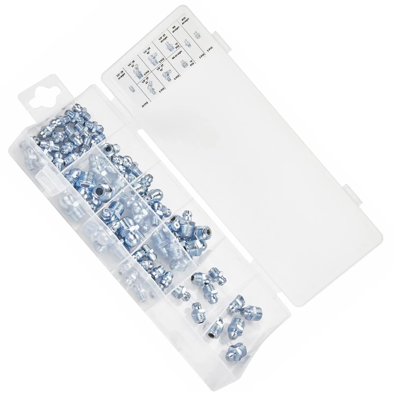 BlueSpot Grease Fitting Set 70 Piece  White Rose Tools