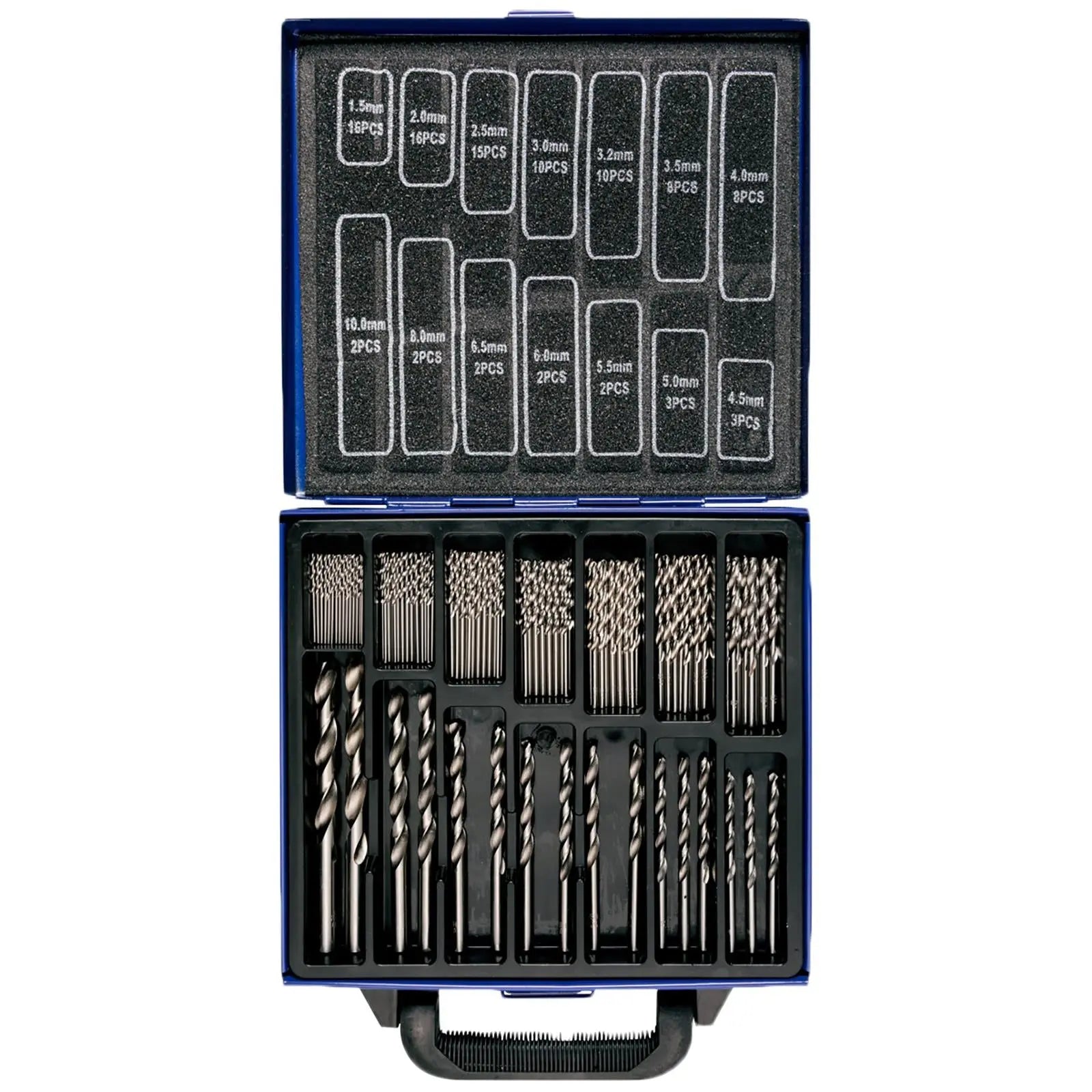 BlueSpot HSS Drill Bit Set 99 Piece 1.5mm-10mm in Metal Case