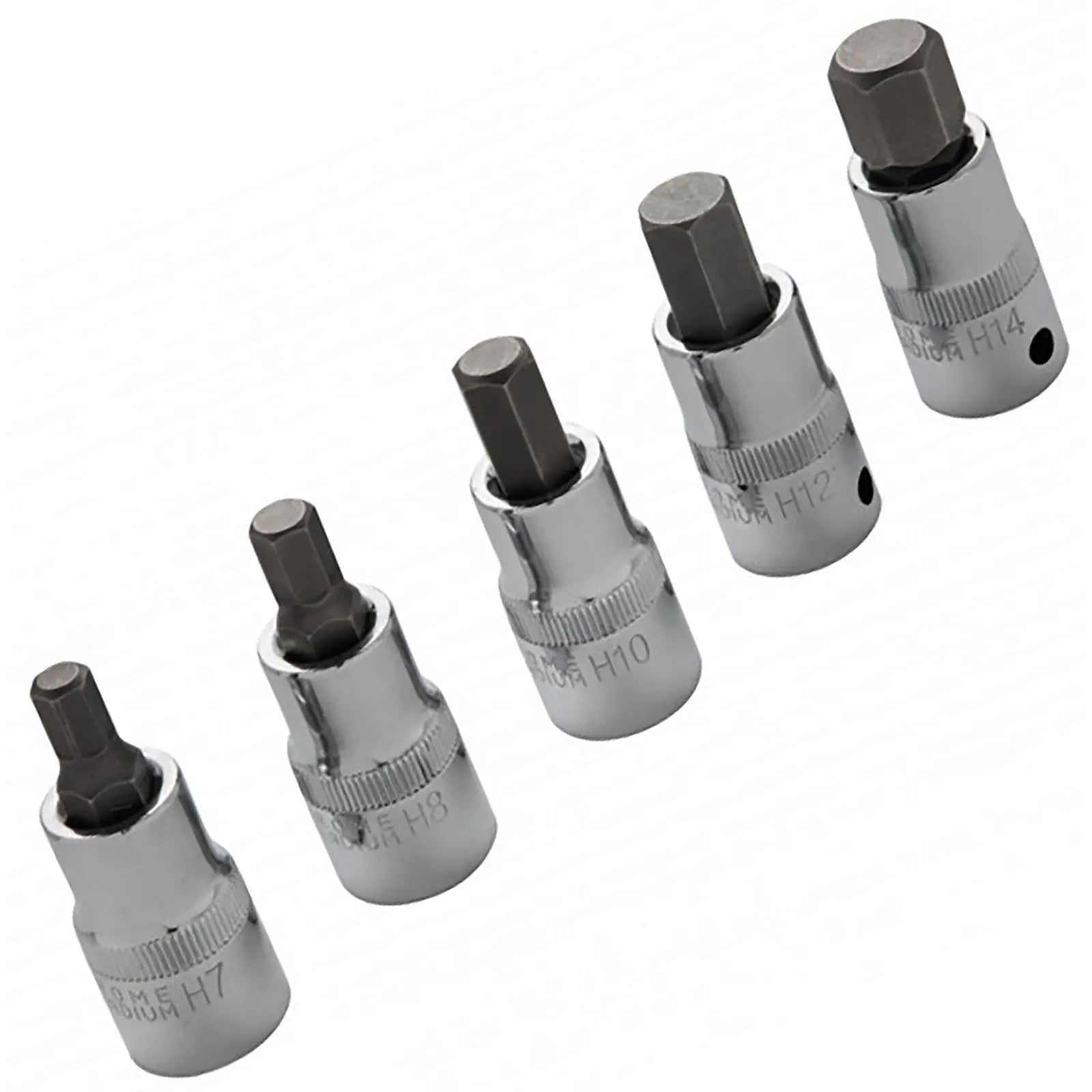 BlueSpot Hex Socket Bit Set in EVA Foam 5 Piece 1/2" Drive 7mm-14mm