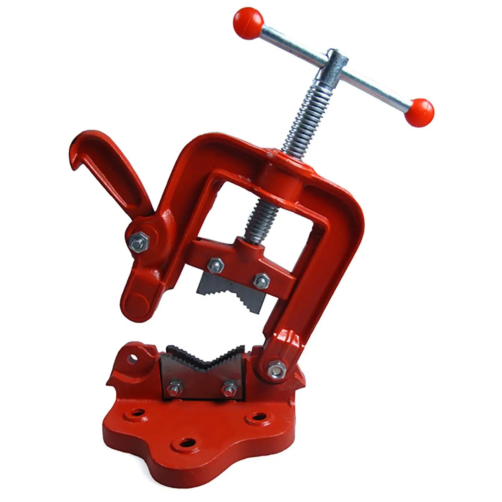 BlueSpot Hinged Clamping Pipe Vice Rapid Access Bench Clamp 7-75mm Capacity White Rose Tools