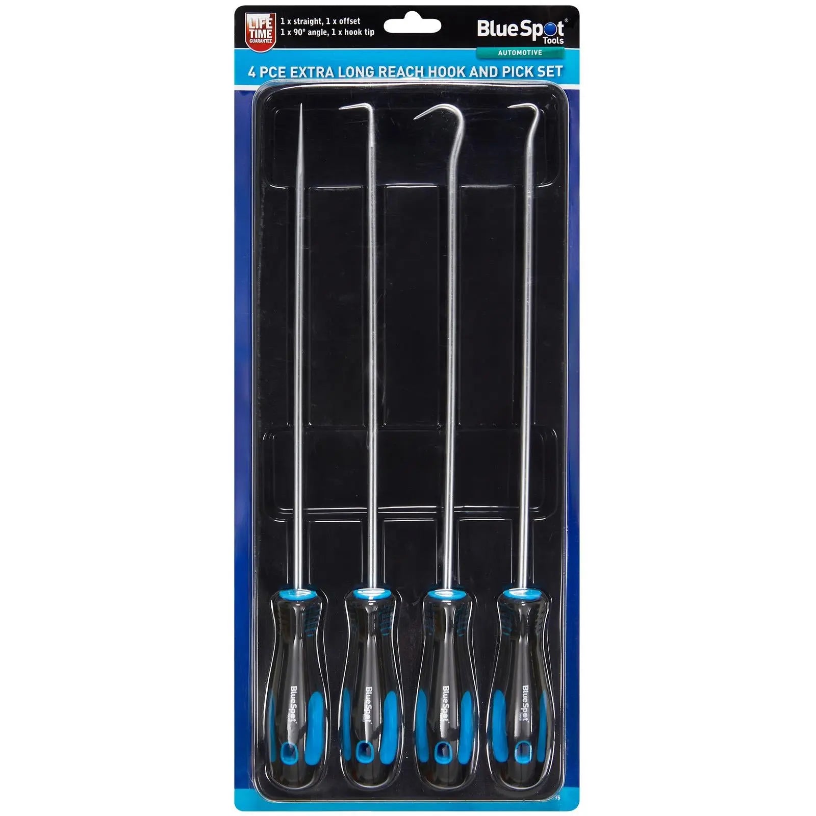 BlueSpot Hook and Pick Set Extra Long Reach 380mm 4 Piece White Rose Tools