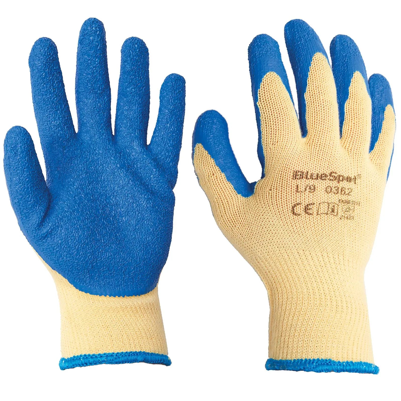 BlueSpot Latex Grip Gloves 1 Pair