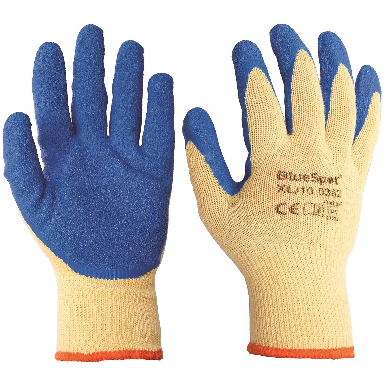BlueSpot Latex Grip Gloves 1 Pair