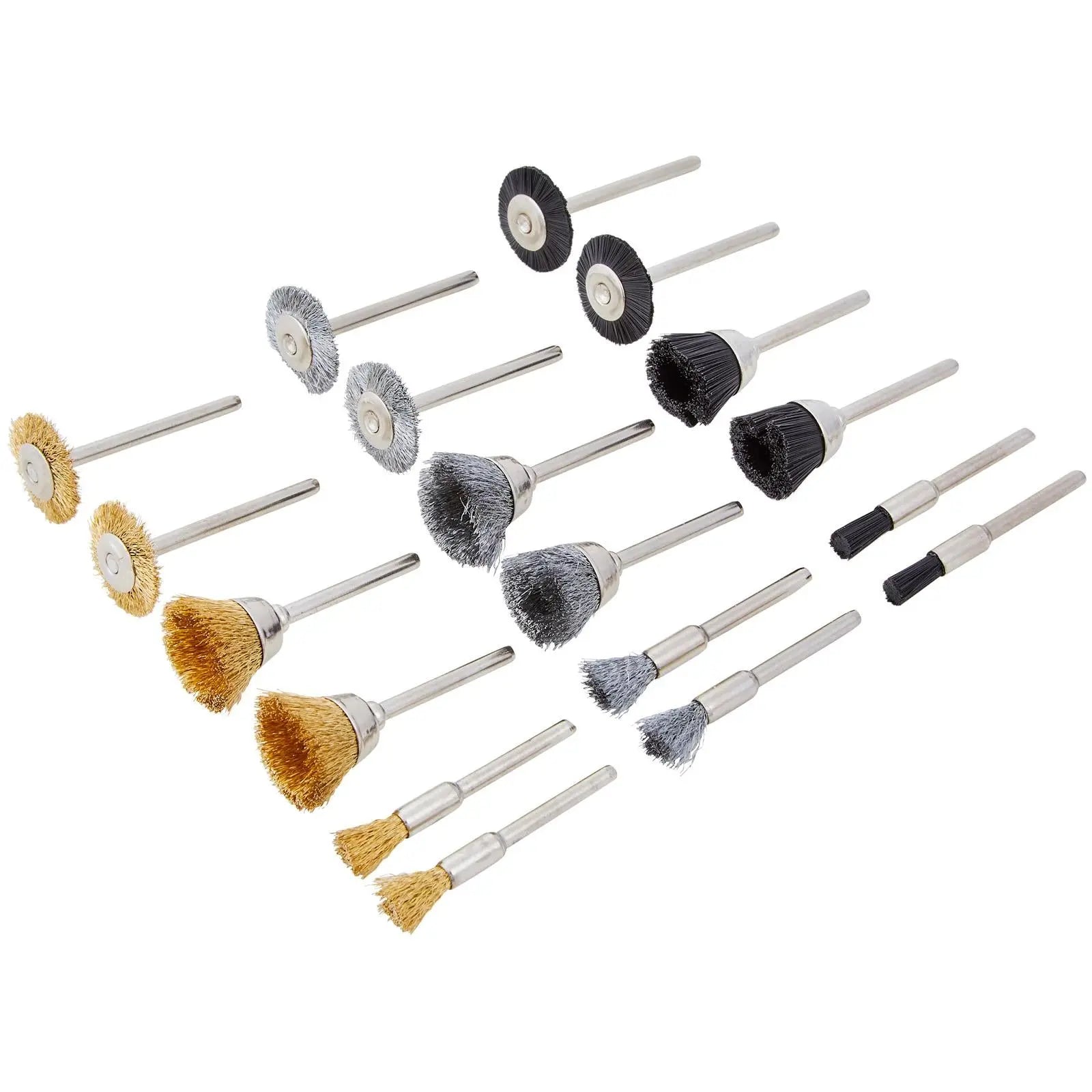 BlueSpot Mini Wire Brush Rotary Tool Accessory Set 18 Piece White Rose Tools