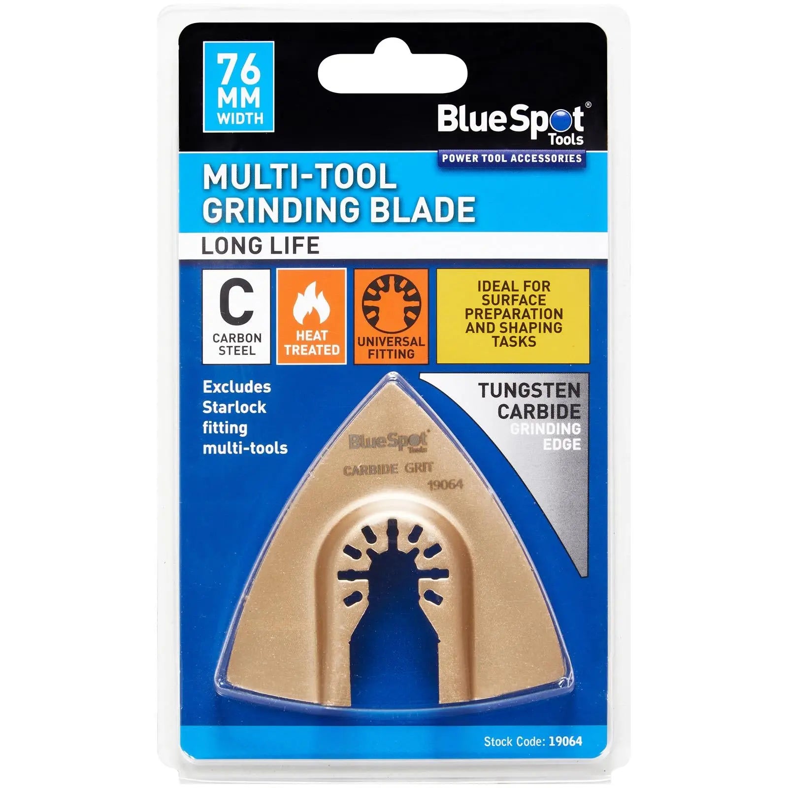 BlueSpot Multi Tool Grinding Blade OMT 76mm for Masonry White Rose Tools