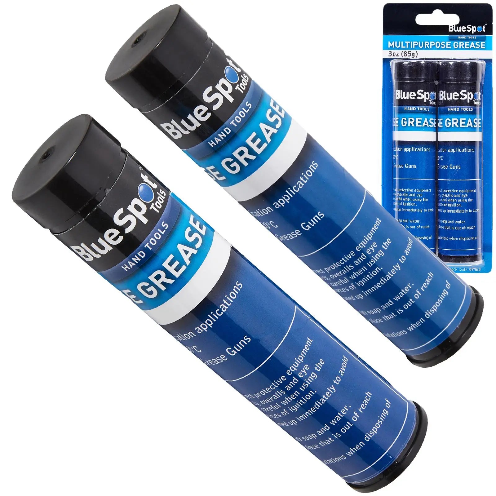 BlueSpot Multipurpose Grease EP2 Lithium Cartridge 3oz 85g 2 Pack