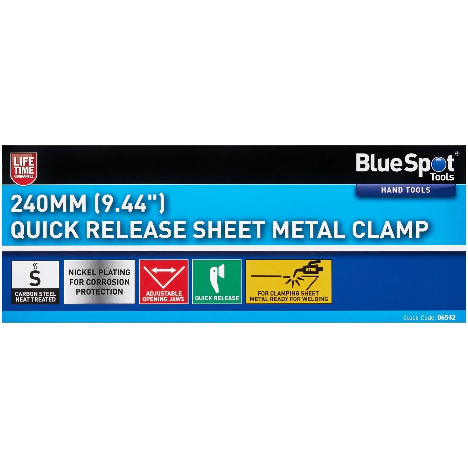 BlueSpot Quick Release Sheet Metal Clamp 280mm  White Rose Tools