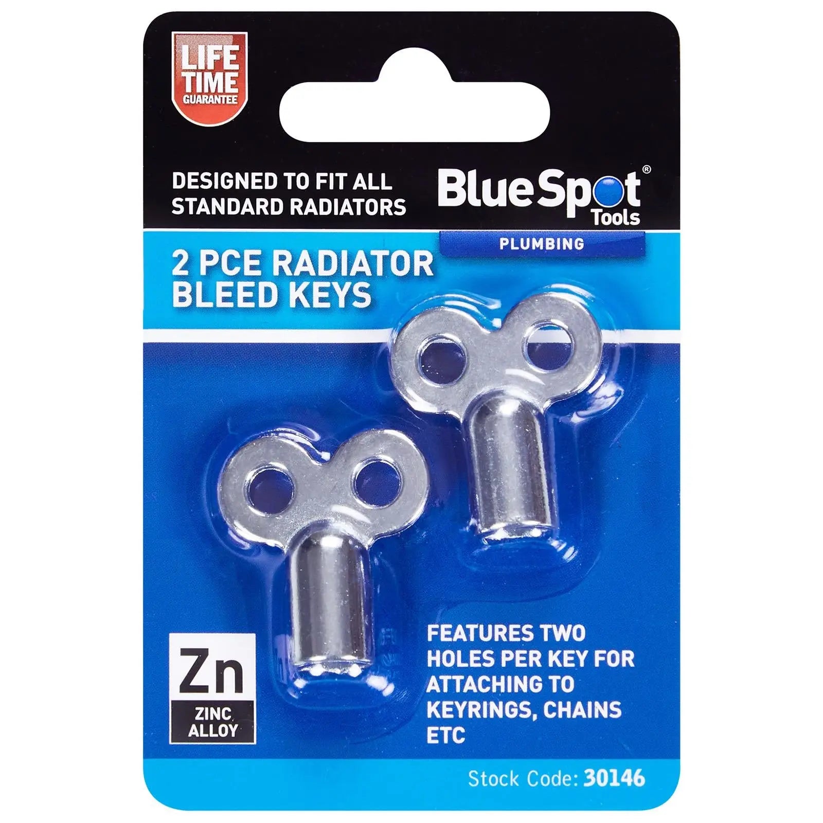 BlueSpot Radiator Bleed Keys 2 Piece  White Rose Tools