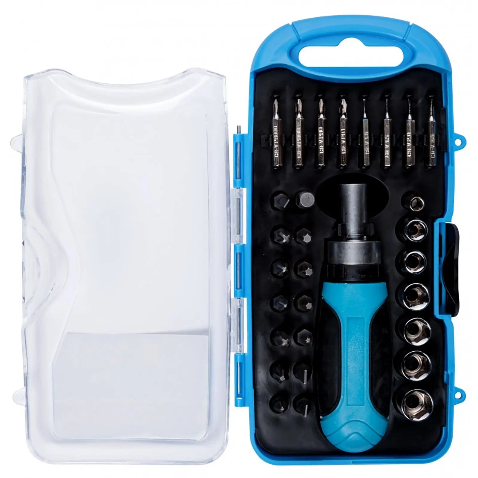 BlueSpot Ratchet Screwdriver and Socket Set in Case 30 Piece