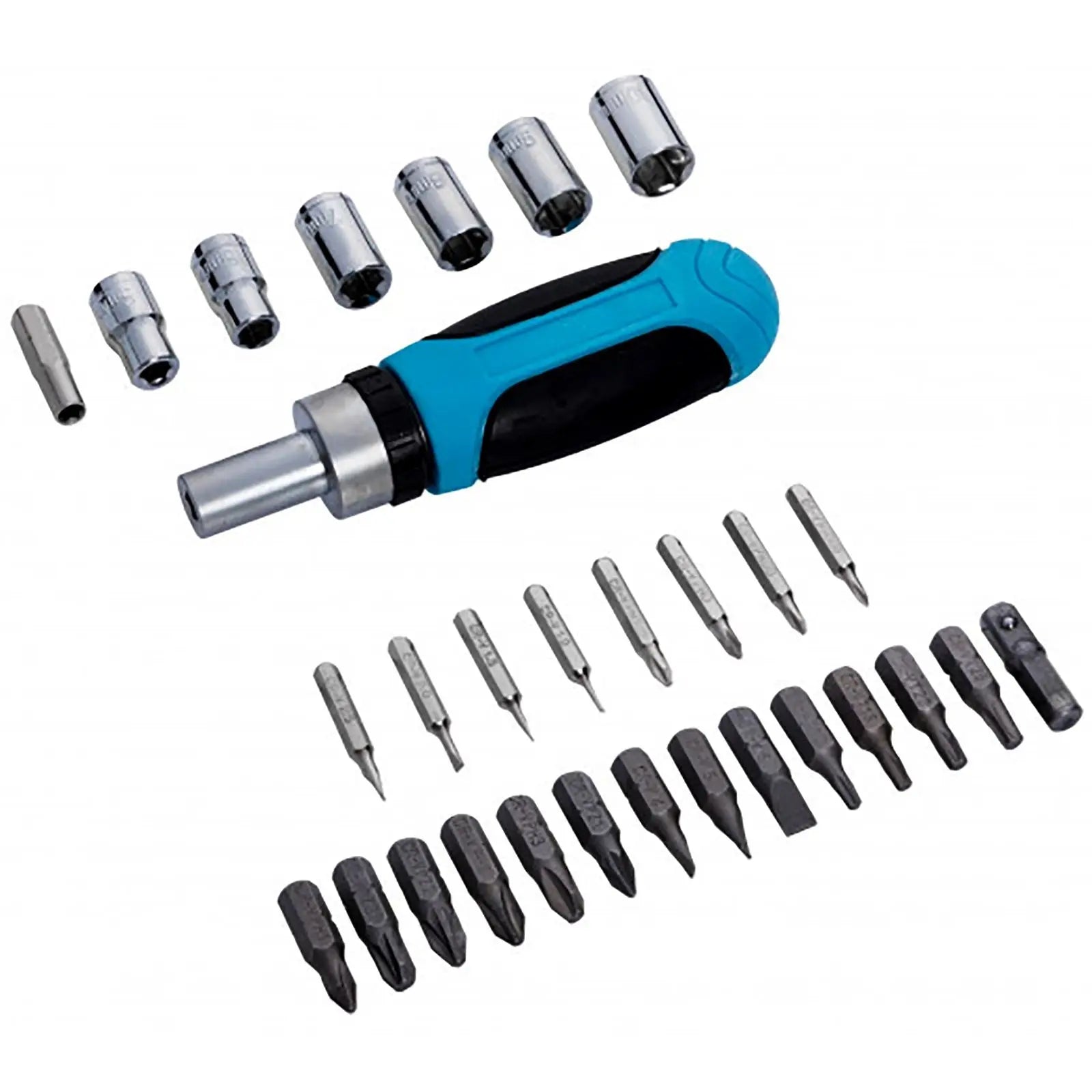 BlueSpot Ratchet Screwdriver and Socket Set in Case 30 Piece