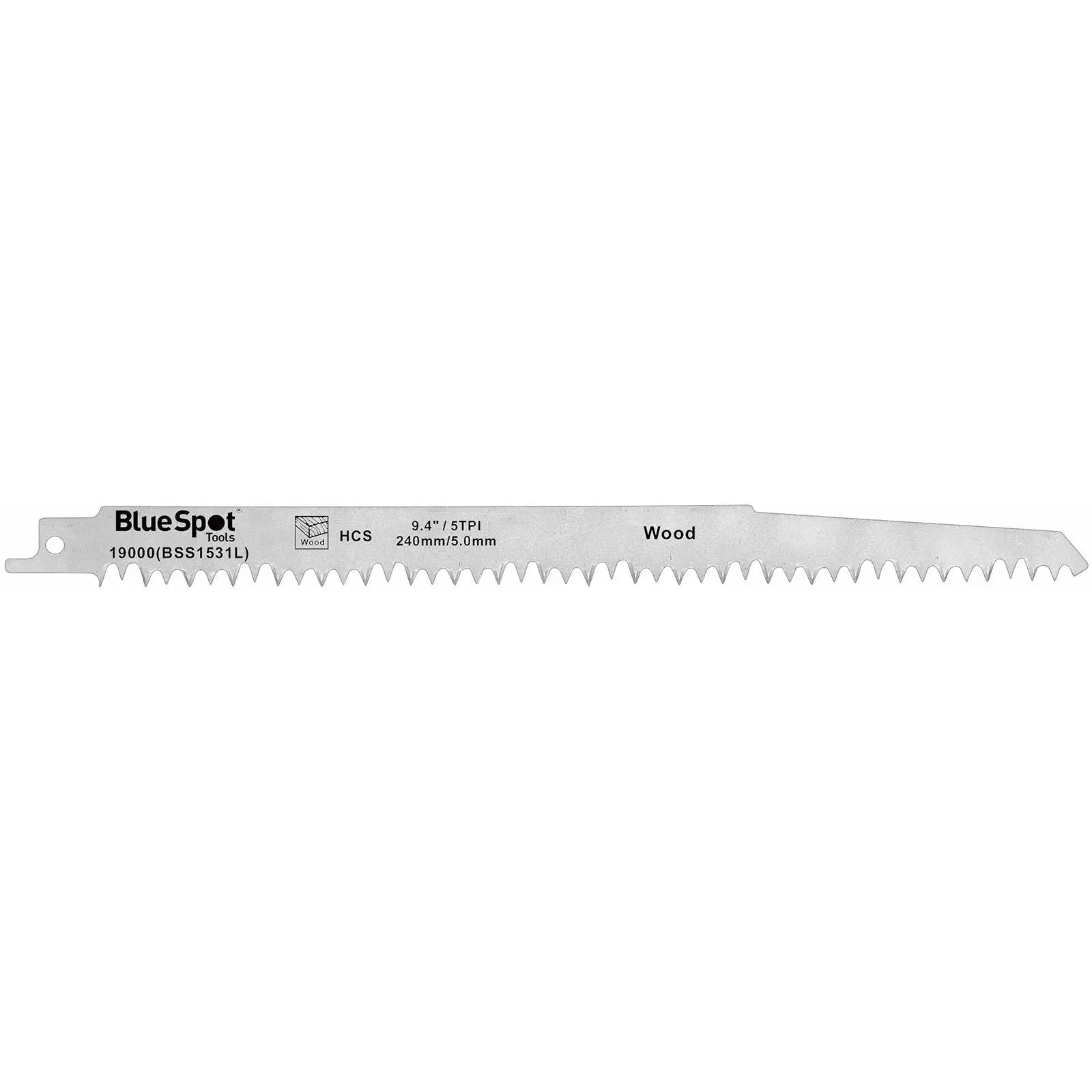 BlueSpot Reciprocating Saw Blades 240mm (9.4") HCS 5pc