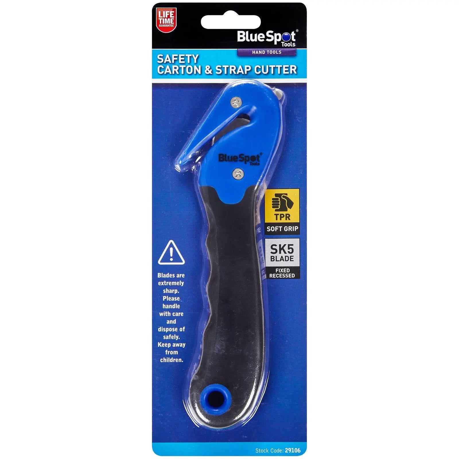 BlueSpot Safety Carton Box and Strap Cutter White Rose Tools