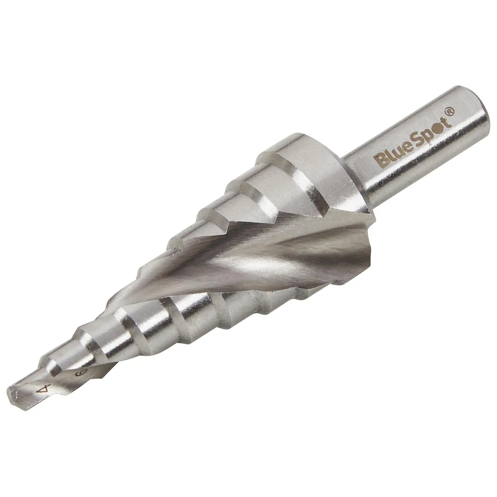 BlueSpot Step Drill HSS Spiral Flute 4-20mm White Rose Tools