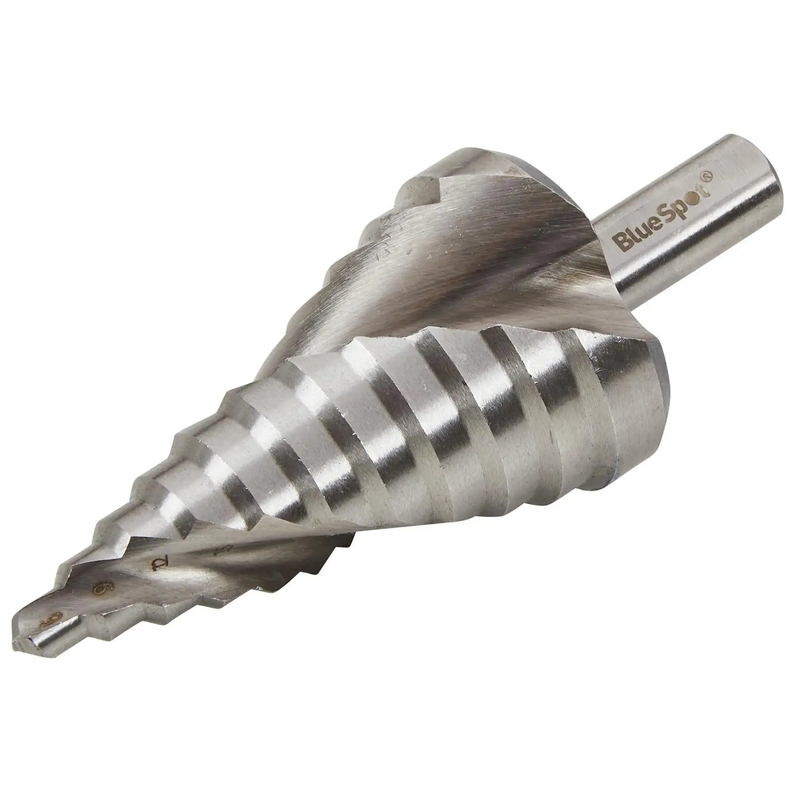 BlueSpot Step Drill HSS Spiral Flute 6-36mm White Rose Tools