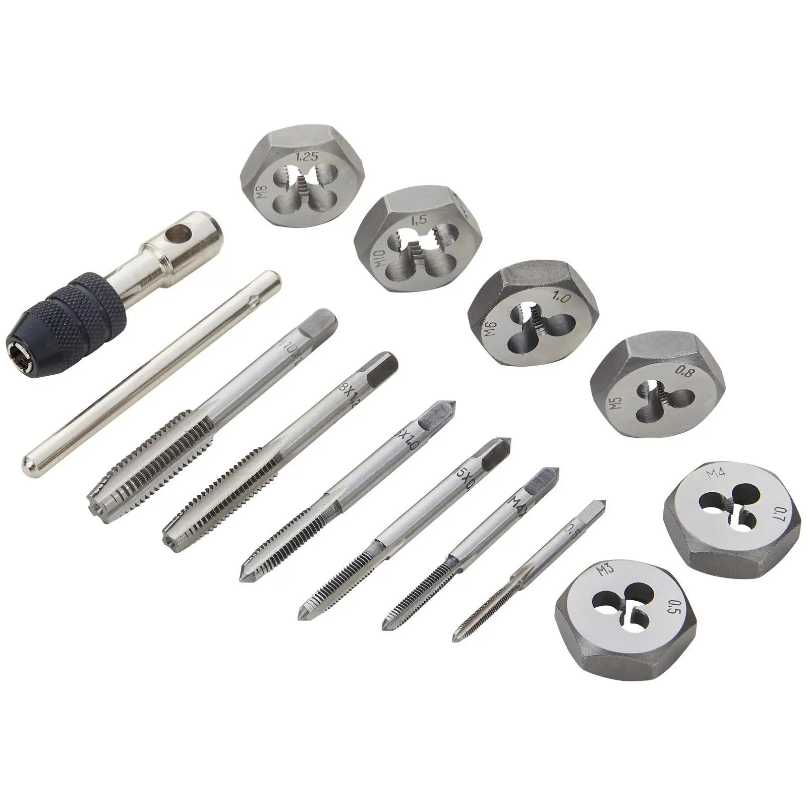 BlueSpot Tap and Die Set in Case M3-M10 13 Piece White Rose Tools