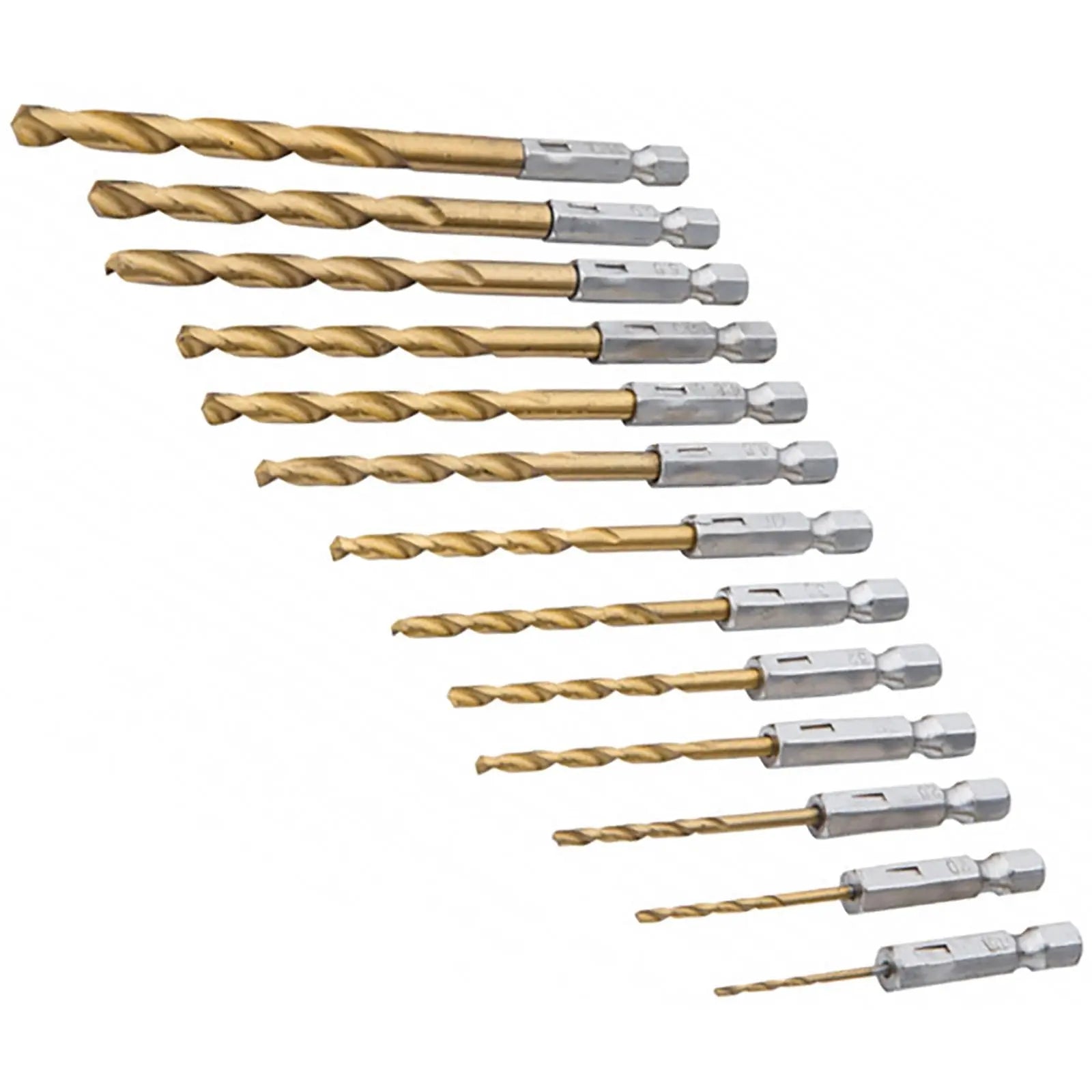 BlueSpot Titanium Drill Bit Set 13 Piece  1.5-6.5mm Hex Shank