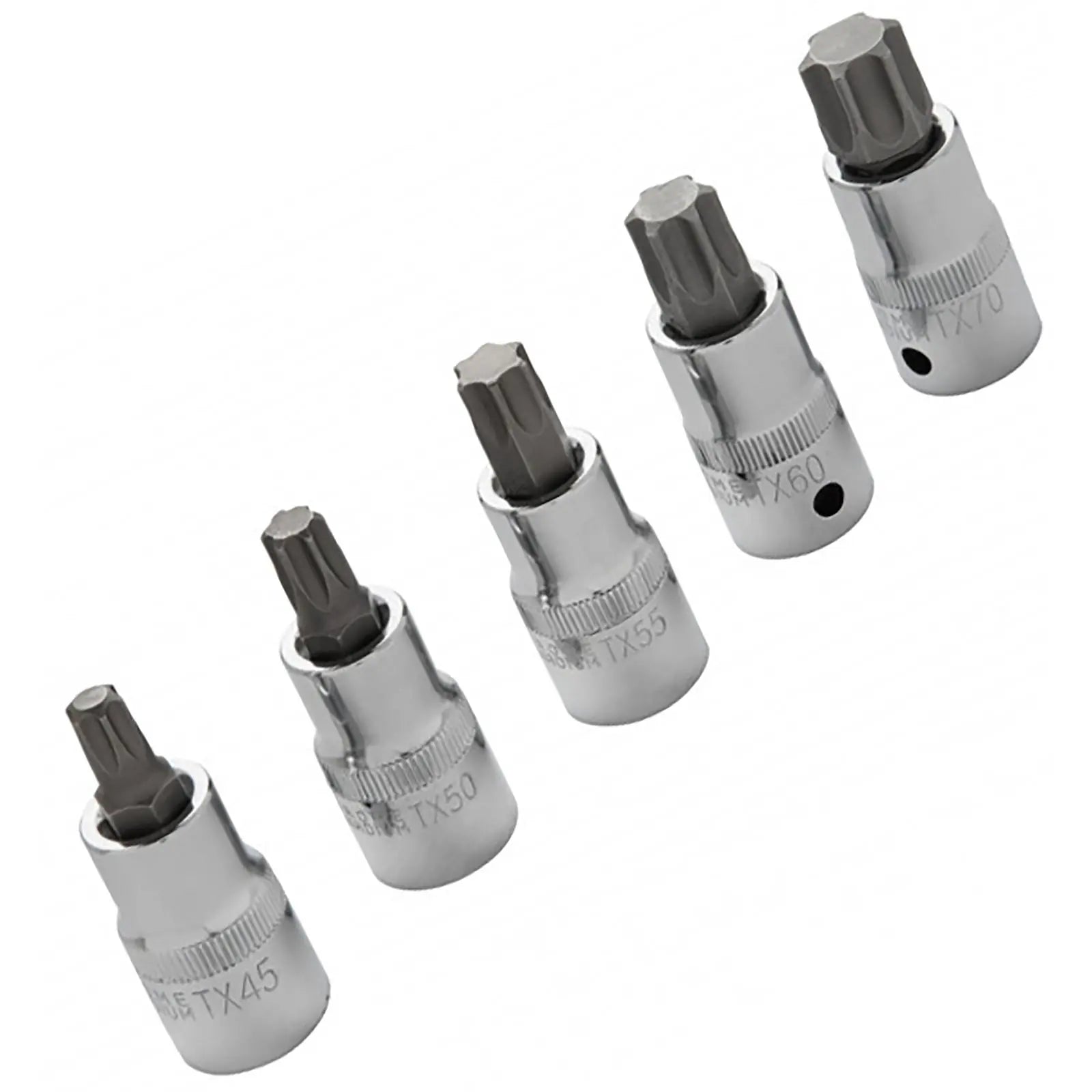 BlueSpot Torx Socket Bit Set in EVA Foam 5 Piece 1/2" Drive T45-T70