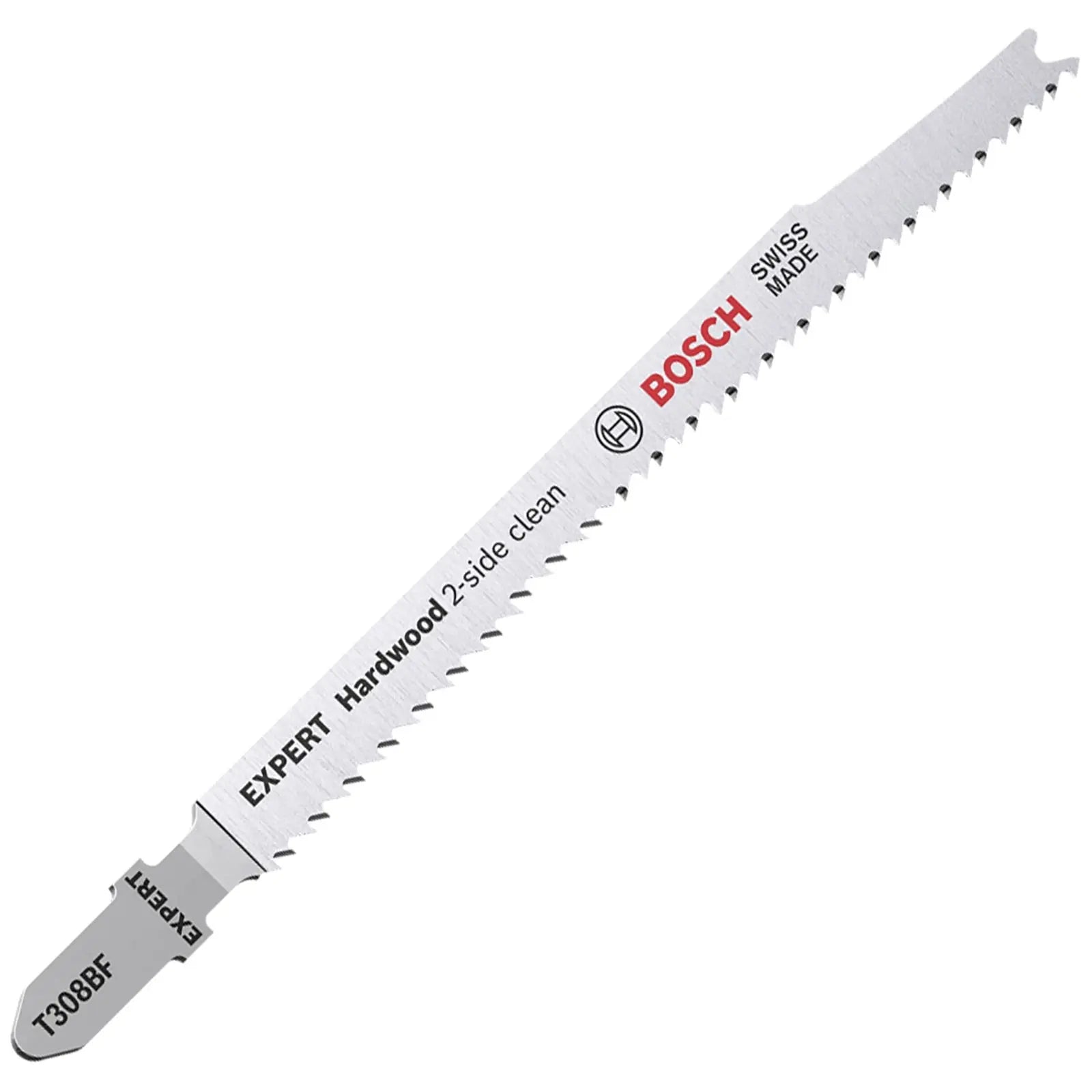 Bosch EXPERT Jigsaw Blades 5 Piece T308BF Hardwood 2 Side Clean 117mm White Rose Tools