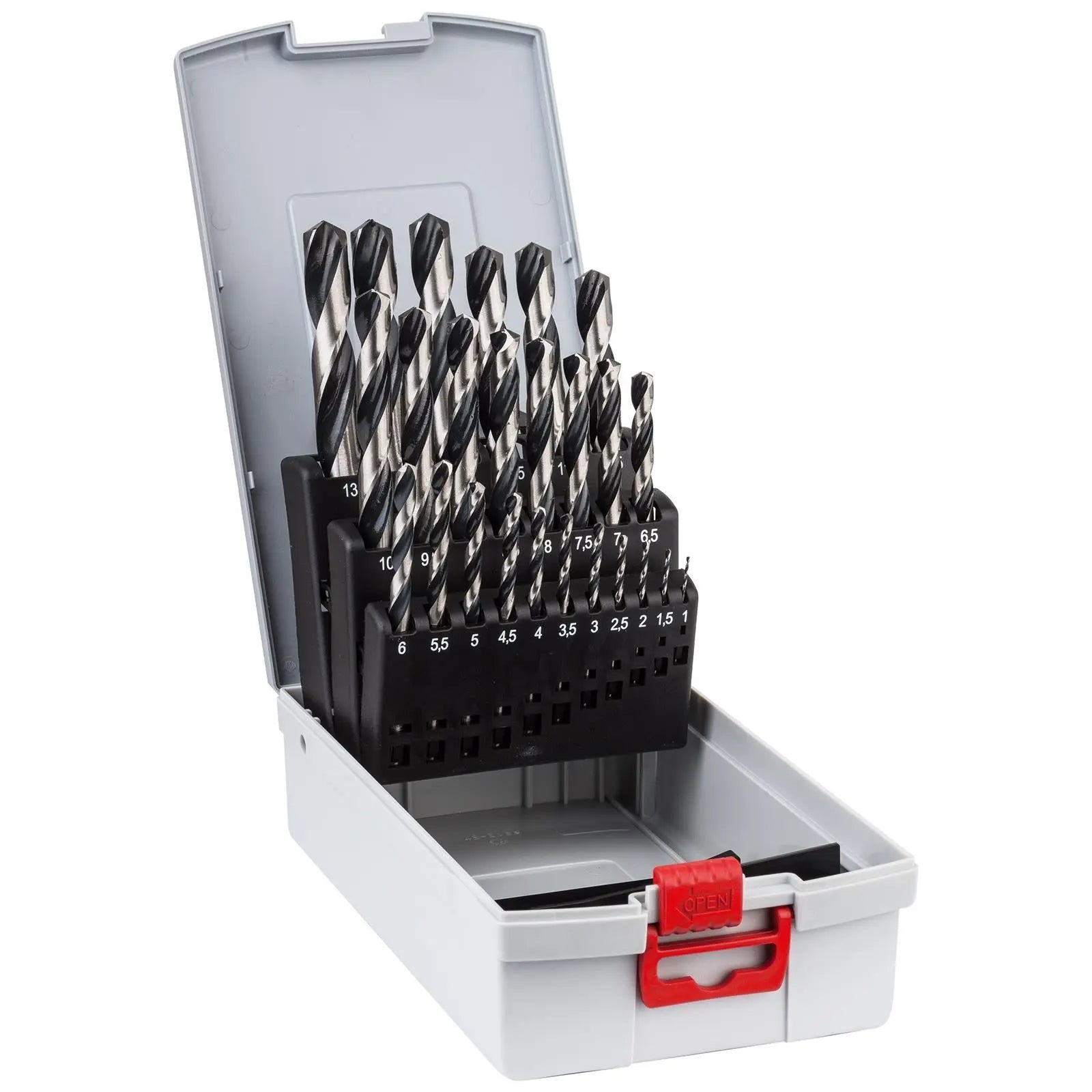 Bosch Professional HSS Drill Bit Set 1-13mm Metal Twist Drills PointTeQ 25 Pieces White Rose Tools