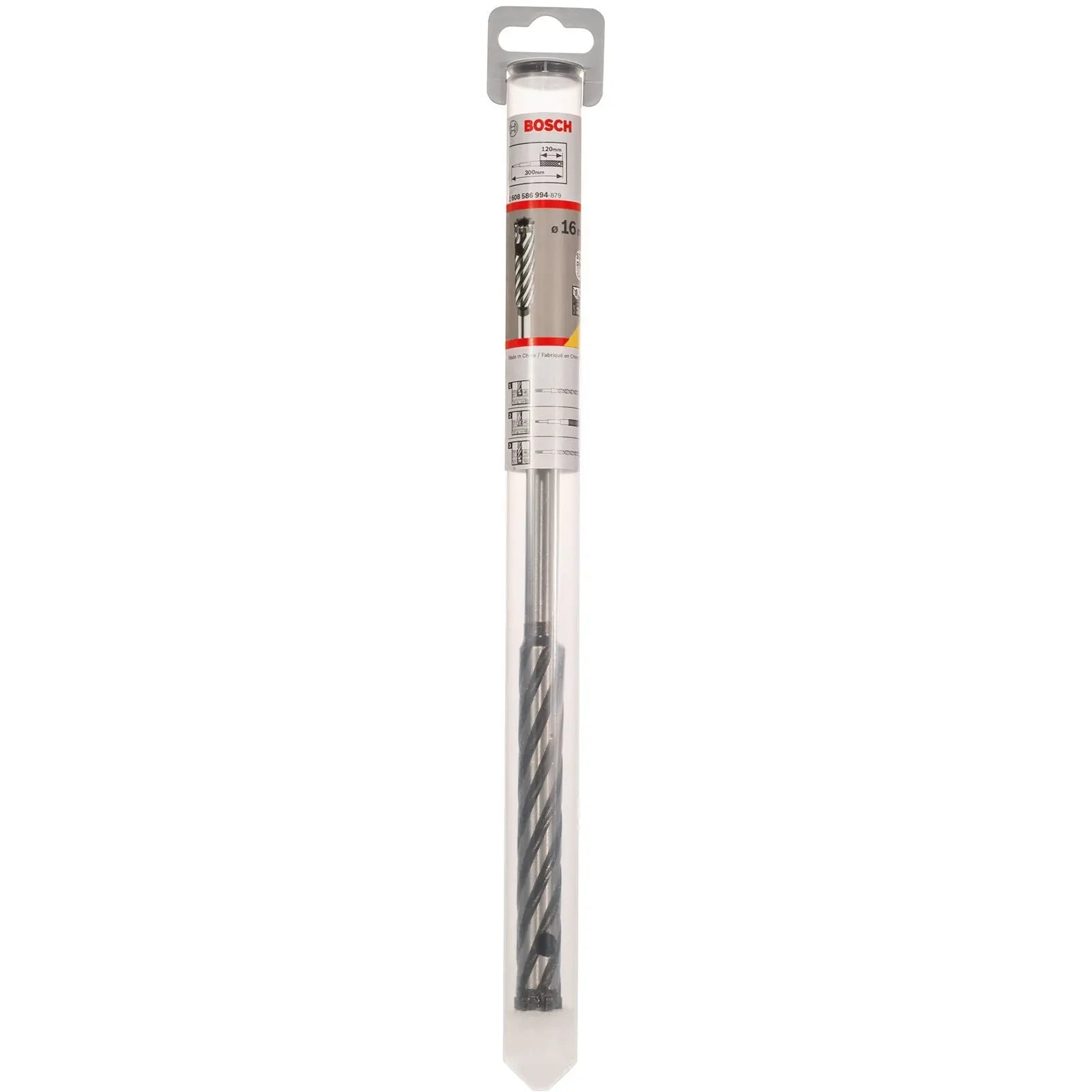 Bosch Rebar Cutter Drill Bit 4 Cutter SDS Plus 9 Reinforced Concrete 300mm 16-32mm (WL:120mm)  White Rose Tools