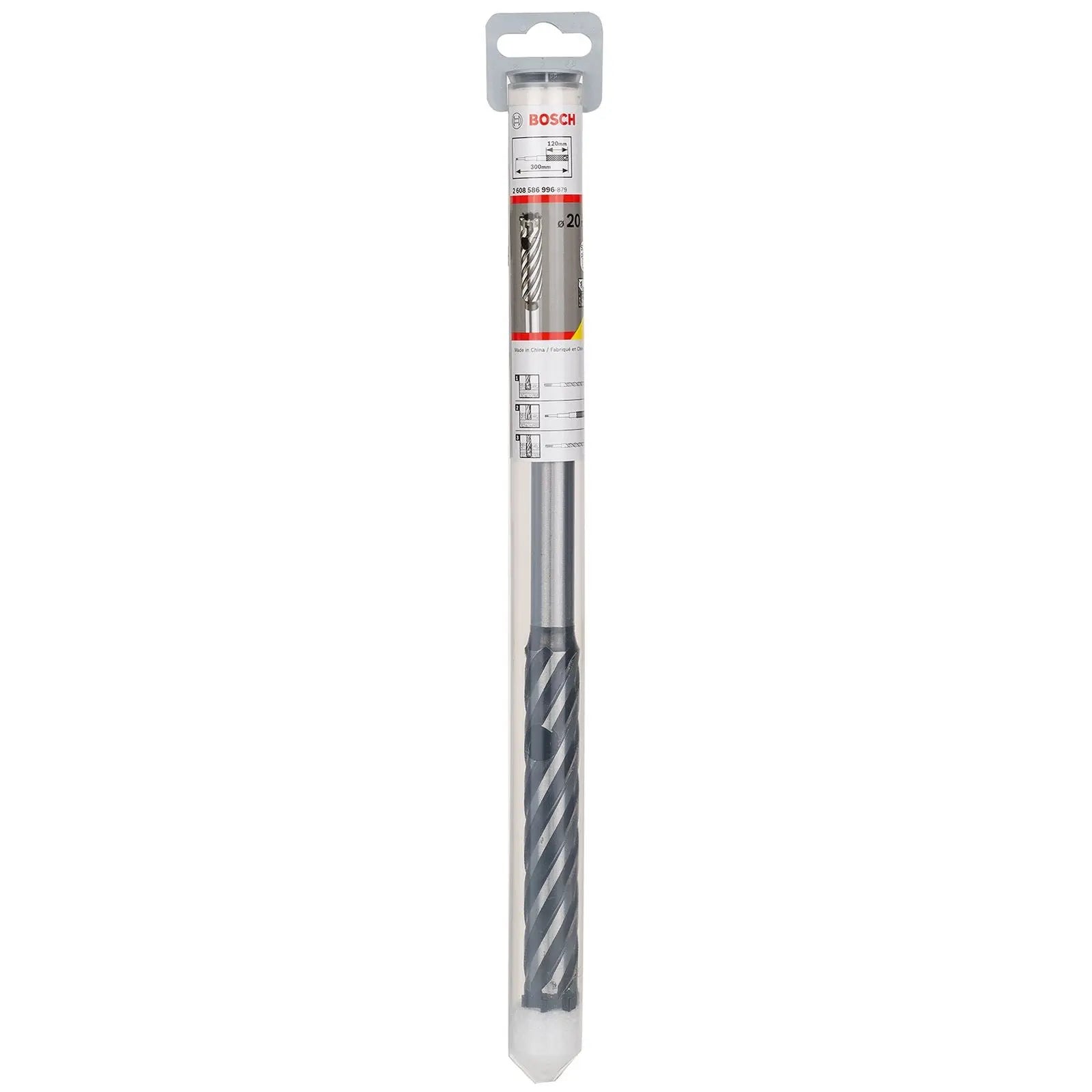 Bosch Rebar Cutter Drill Bit 4 Cutter SDS Plus 9 Reinforced Concrete 300mm 16-32mm (WL:120mm)  White Rose Tools