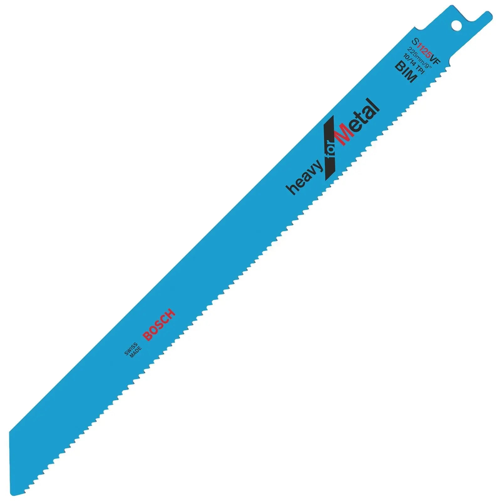 Bosch Reciprocating Saw Blades 225mm 9" 5 Pack S1125VF Bi-Metal Recipro Blade Heavy for Metal White Rose Tools