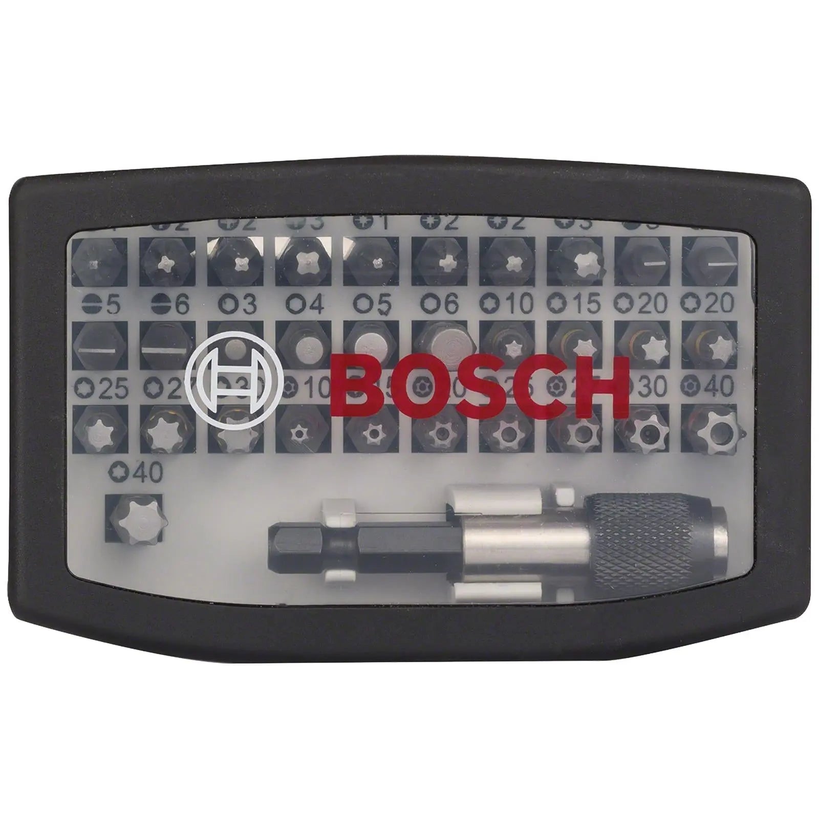 Bosch Screwdriver Bit Set 32 Piece Quick Change Bit Holder in Case White Rose Tools