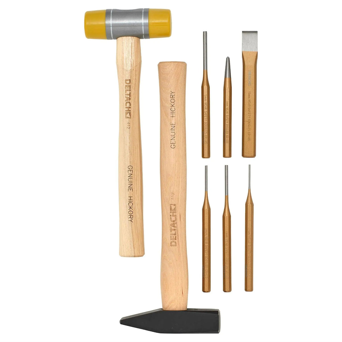 Bunker Hammer and Pin Punch Set in EVA Foam Inlay (8 Piece) 29715 White Rose Tools