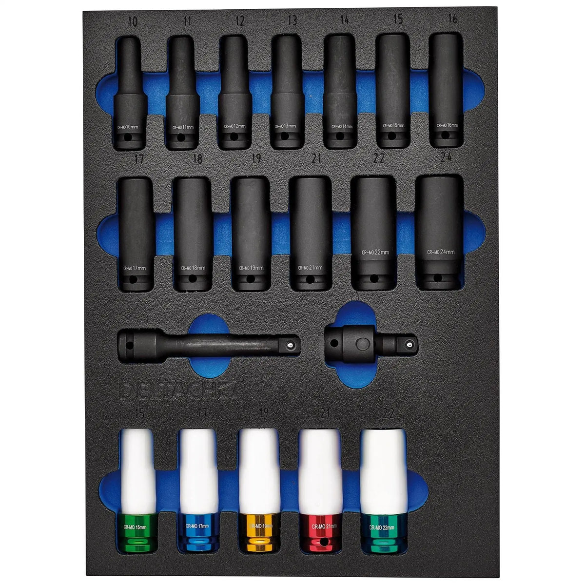 Bunker Impact Socket Set in EVA Foam Inlay 1/2" (20 Piece) 29717 White Rose Tools