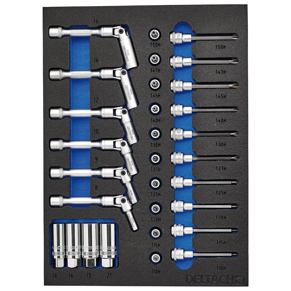 Bunker Spark and Glow Plug Set in EVA Foam Inlay 3/8" (20 Piece) 29713 White Rose Tools