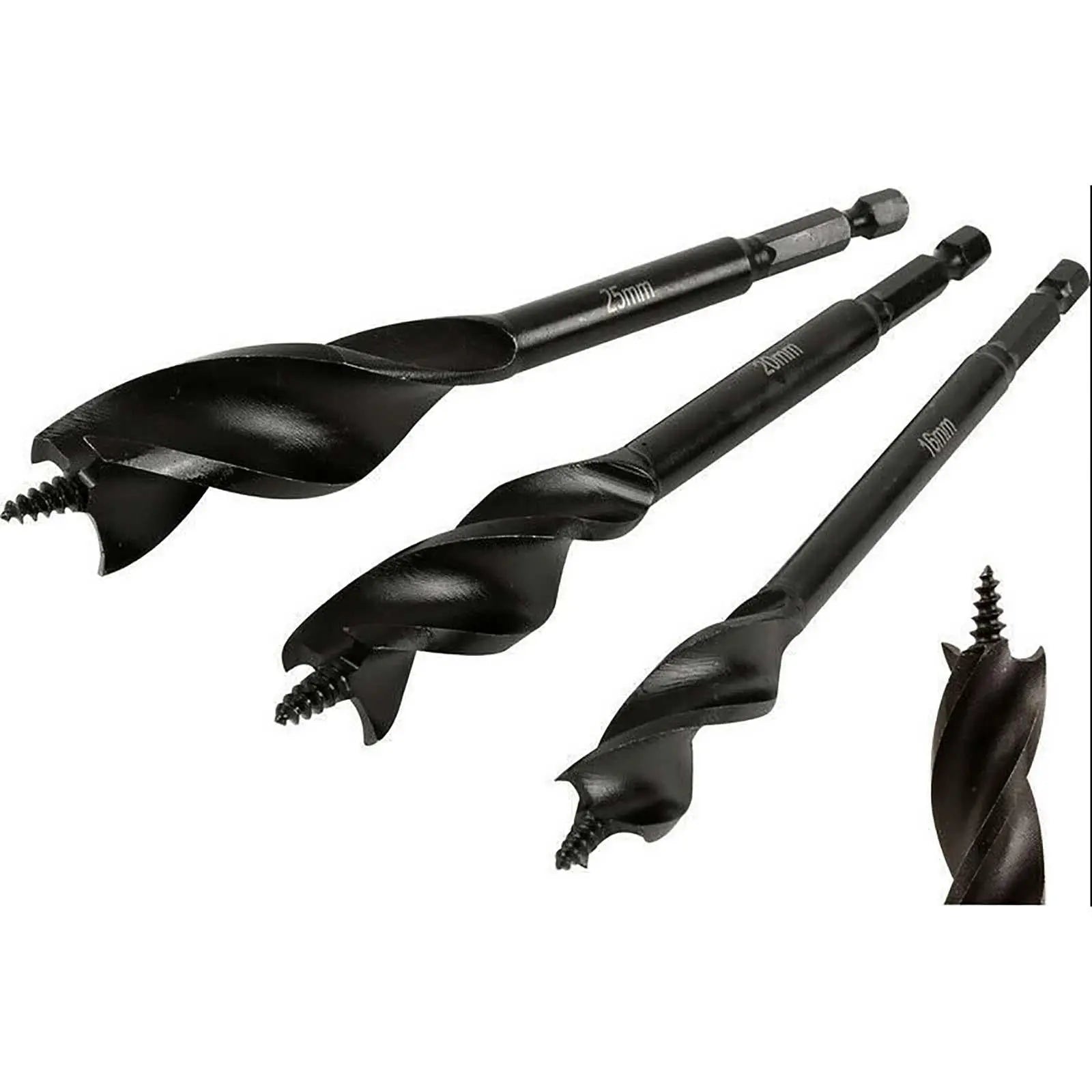 DeWalt Extreme Auger Drill Bit Set Tri Flute Spade Wood Self-Feed 3pc 152mm  White Rose Tools