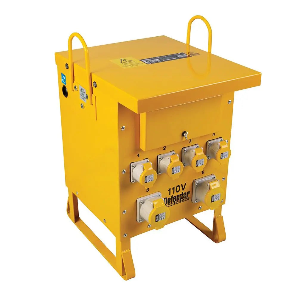 Defender 10kVA Single Phase Transformer 16A / 32A 110V ZE210022  White Rose Tools