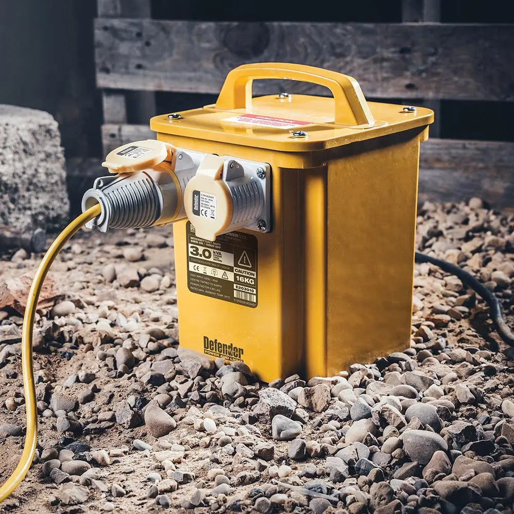 Defender 3kVA Portable Transformer 16A 110V E203010  White Rose Tools