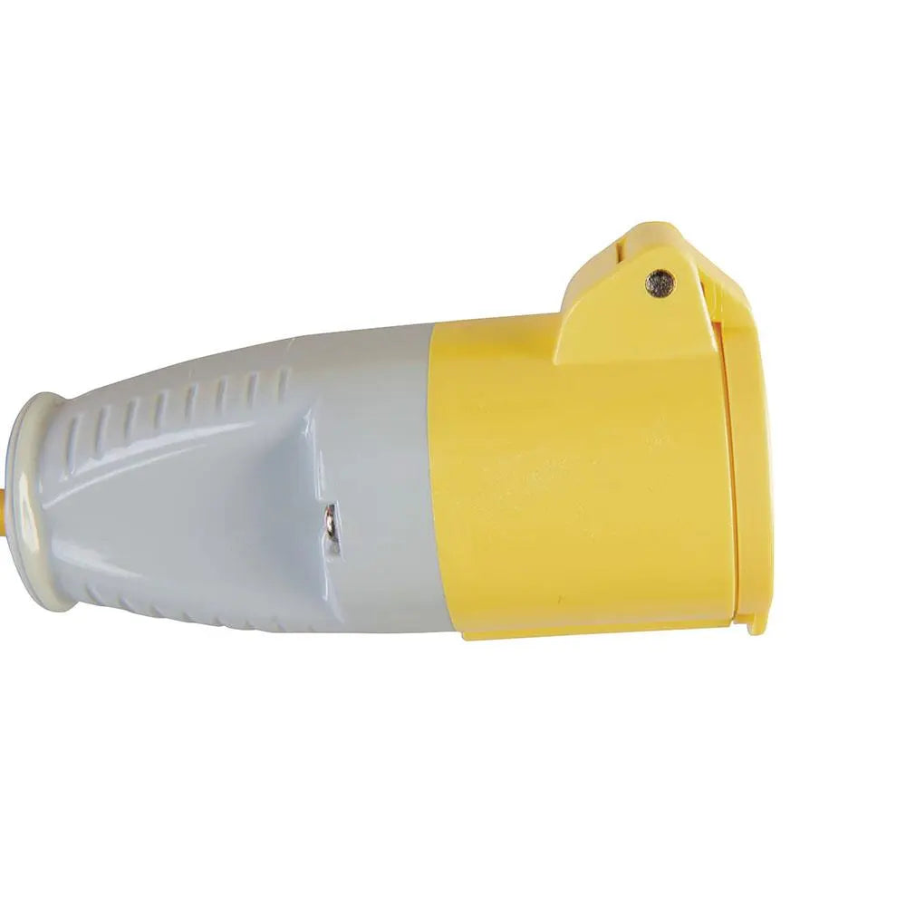 Defender Extension Lead Yellow 1.5mm2 16A 14m 110V E85111 White Rose Tools