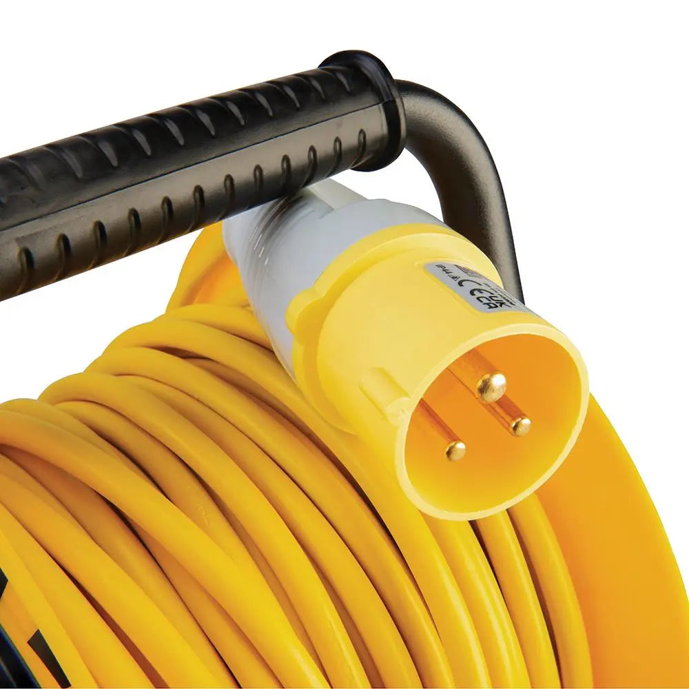 Defender Industrial Cable Reel 25m 110V 16A E86450  White Rose Tools