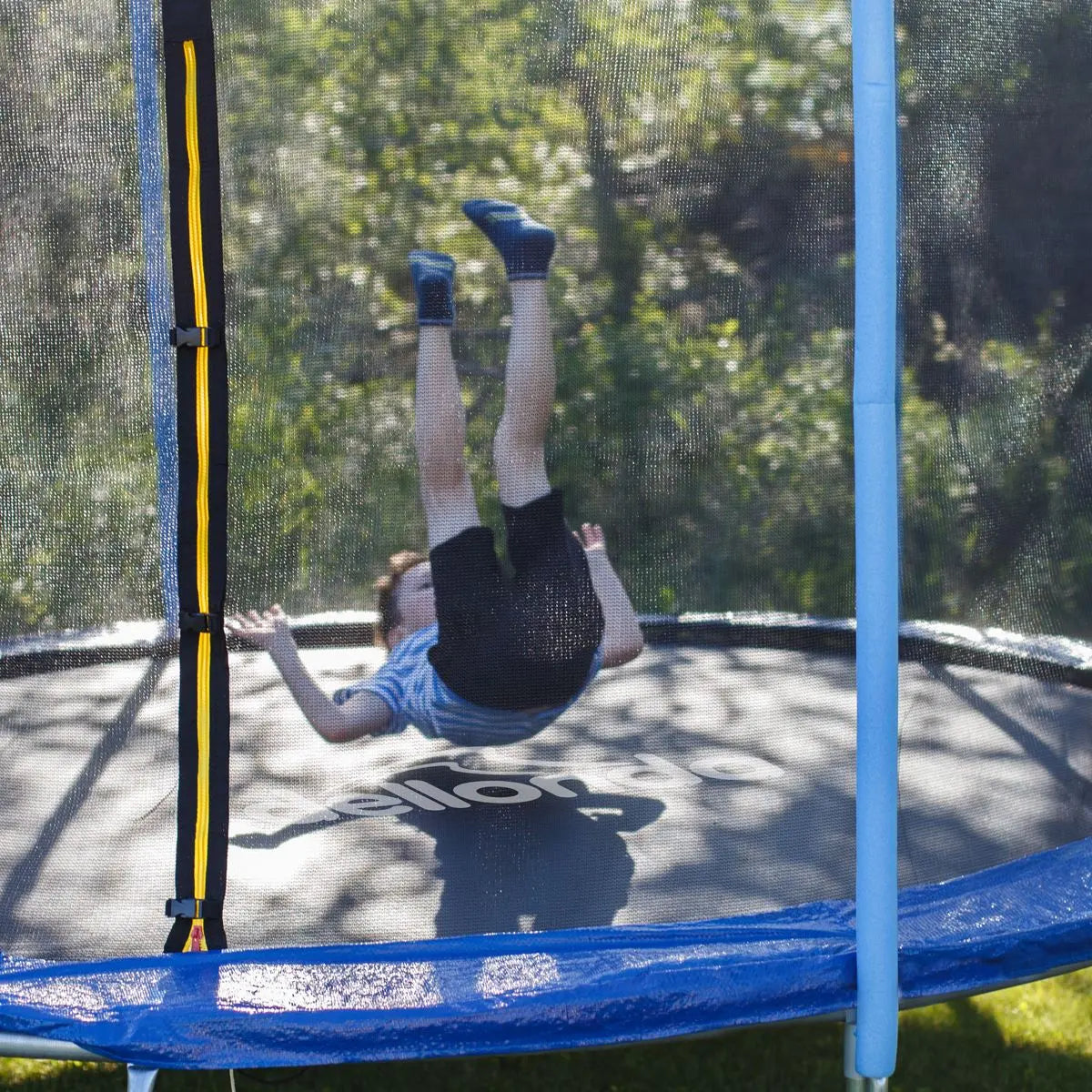 Dellonda 10ft Heavy-Duty Outdoor Trampoline with Safety Enclosure Net White Rose Tools