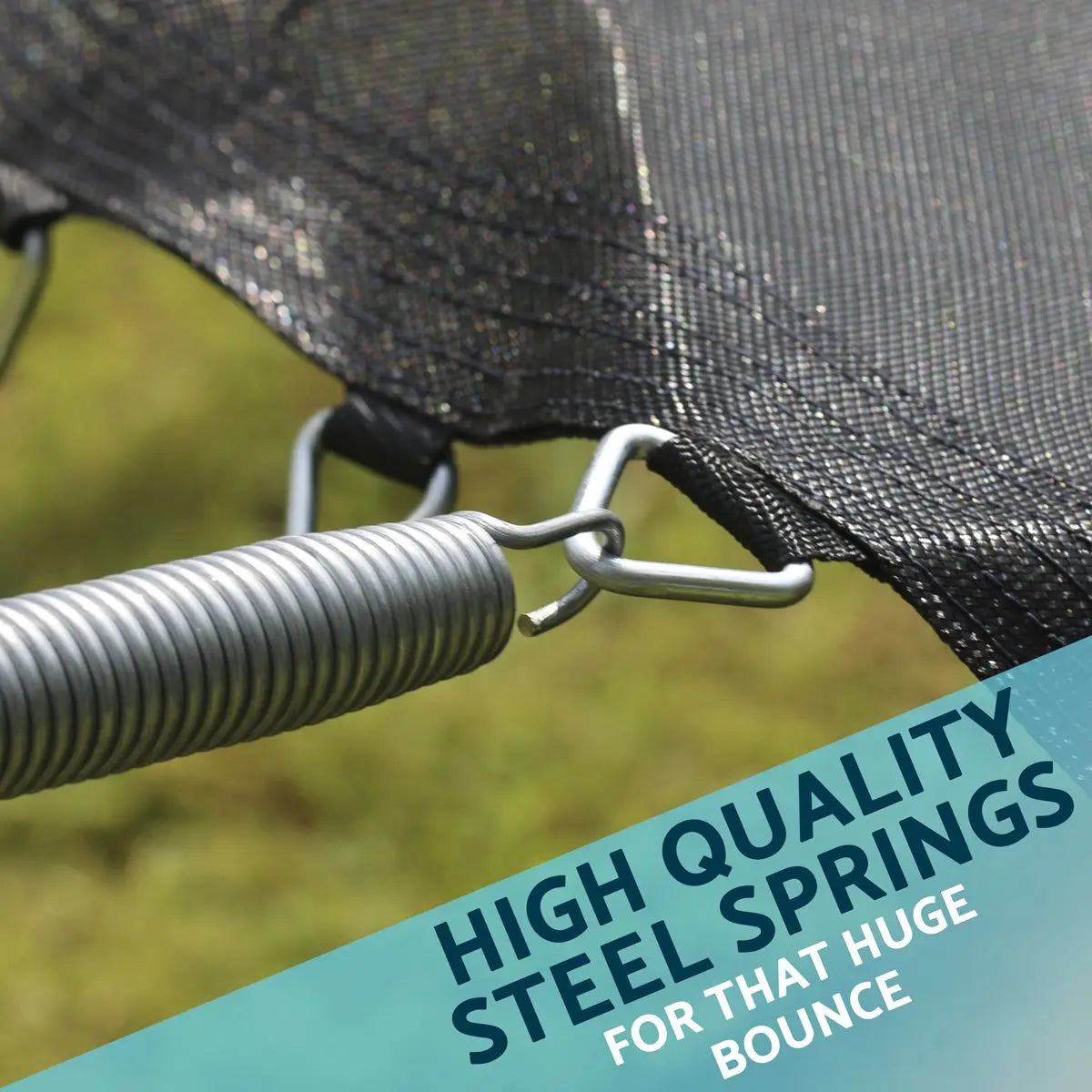 Dellonda 10ft Heavy-Duty Outdoor Trampoline with Safety Enclosure Net White Rose Tools