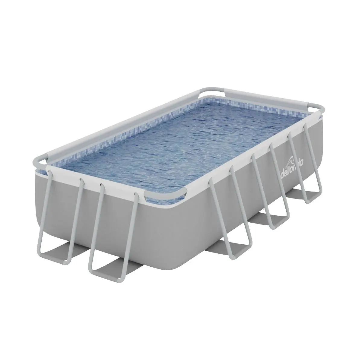 Dellonda 13ft Deluxe Steel Swimming Pool with Filter Pump  White Rose Tools