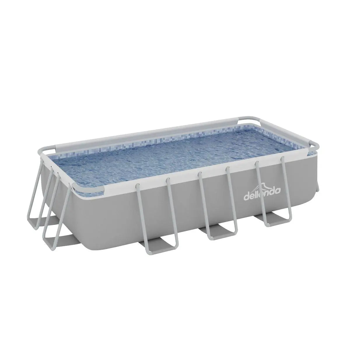 Dellonda 13ft Deluxe Steel Swimming Pool with Filter Pump  White Rose Tools
