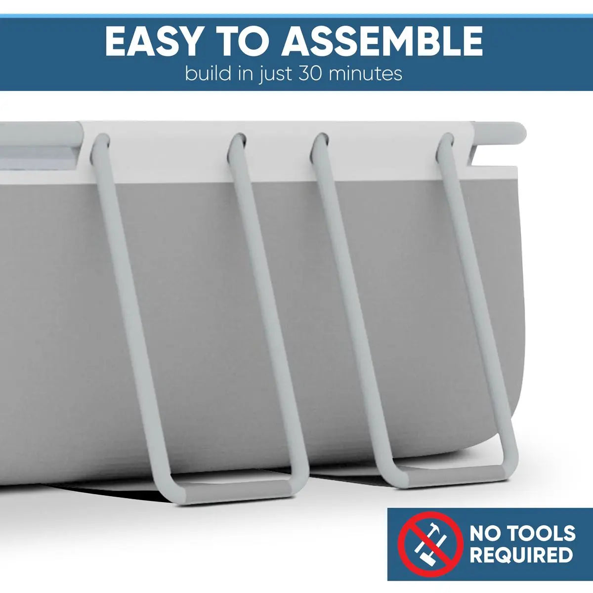 Dellonda 13ft Deluxe Steel Swimming Pool with Filter Pump  White Rose Tools