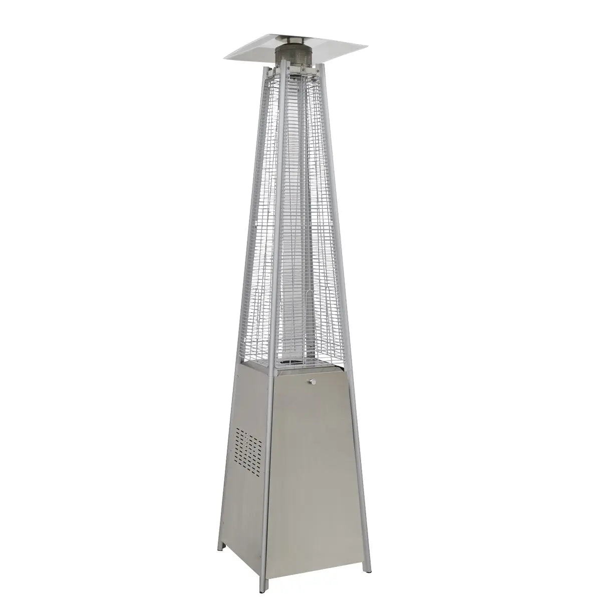 Dellonda 13kW Pyramid Gas Patio Heater 13kW Commercial/Garden Use - Stainless Steel White Rose Tools