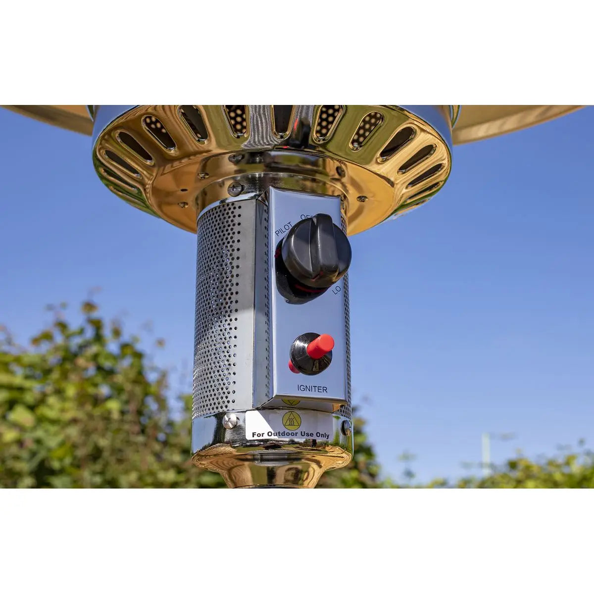 Dellonda 13kW Stainless Steel Commercial Gas Outdoor Garden Patio Heater, Wheels  White Rose Tools