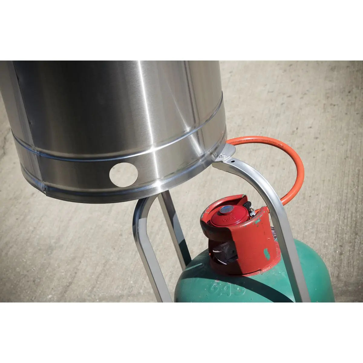 Dellonda 13kW Stainless Steel Commercial Gas Outdoor Garden Patio Heater, Wheels  White Rose Tools